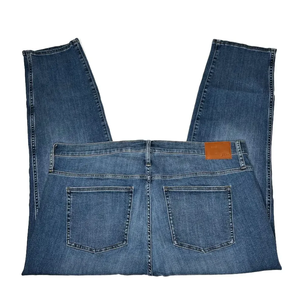 NEW J.Crew Vintage Straight Cropped Jeans Perfecting Pockets size 35